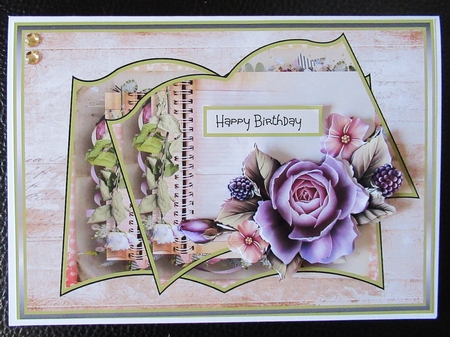 Rose diary A5 card by Davina Rundle