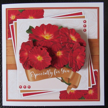 Red Birthday Posy Mini Kit by Davina Rundle