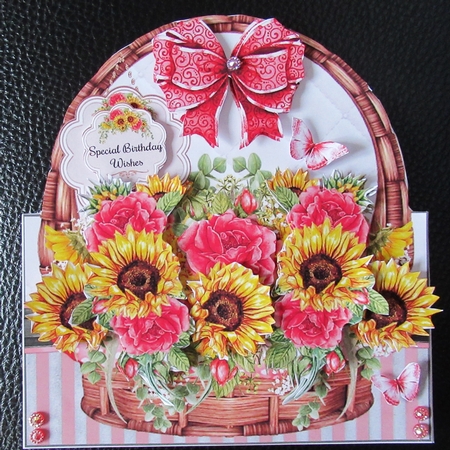 Summer Floral Basket Shaped Mini Page Kit  by Davina Rundle