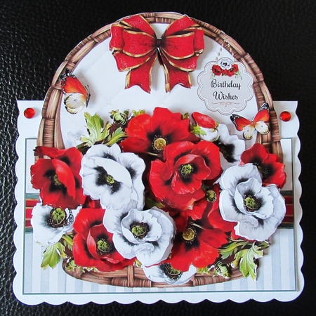 Poppy Basket Shaped Mini Page Kit by Davina Rundle