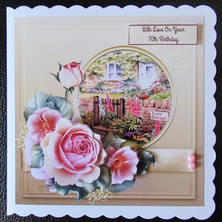 Rose cottage 6x6 by Davina Rundle