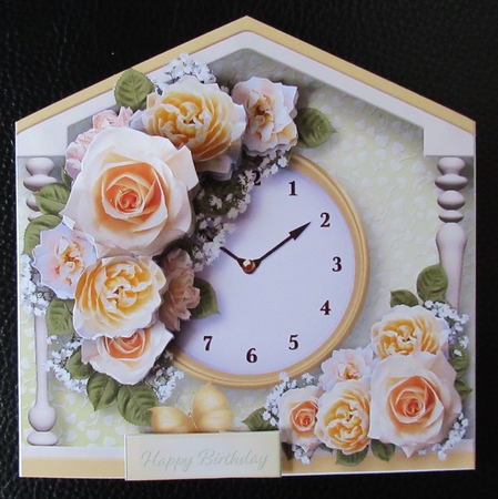 Yellow Flowers - Clock Card Mini Kit by Davina Rundle