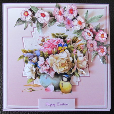 Vintage mixed flowers 7x7 by Davina Rundle