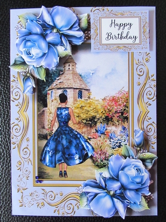 My Beautiful Dovecote With Blue Roses by Davina Rundle
