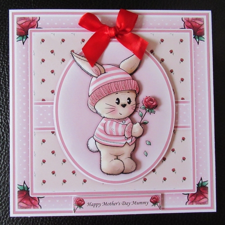 Bunny With Rose Mini Kit by Davina Rundle