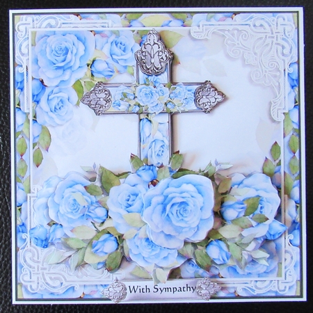 Sympathy Cross& Roses  Mini Kit by Davina Rundle