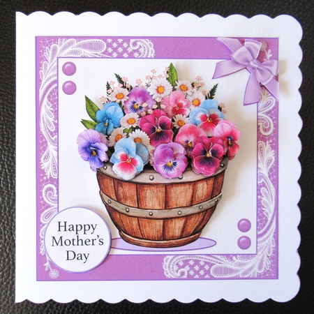 Bucket of flowers Purple by Davina Rundle