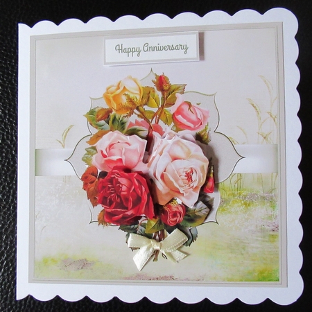 Vintage roses 7x7 by Davina Rundle