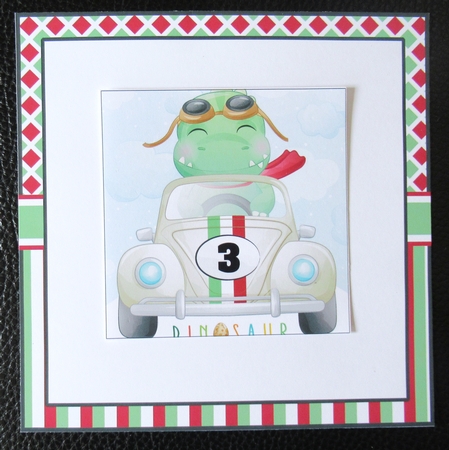 7X7 Enjoy the ride Dinosaur Blank Insert  by Davina Rundle