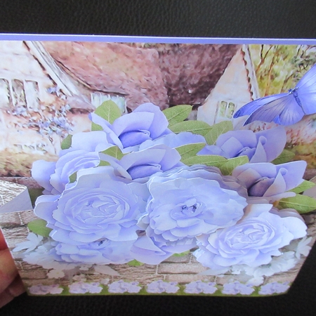 Lilac Roses - Garden Wall Card Mini Kit by Davina Rundle