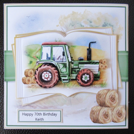 Green Tractor Farming Open Book Mini Kit by Davina Rundle