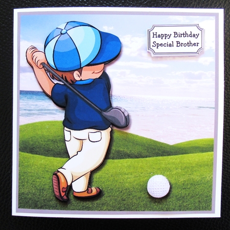 Golf card topper for Birthday or Fathers Day by Davina Rundle
