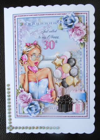Just Called to Say Happy 30th Card Front by Davina Rundle
