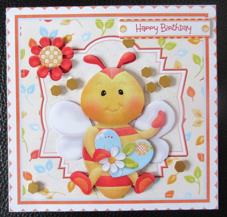 Cute as a bee 6x6 by Davina Rundle