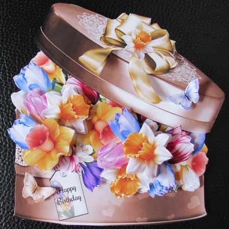 Box Of Spring Daffodils & Tulips Shaped Mini Page Kit  by Davina Rundle