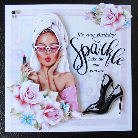 8x8 Sparkle like a star birthday mini kit by Davina Rundle