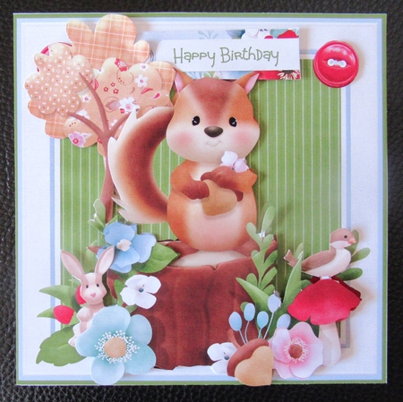 Squirrel in the forest 6x6 by Davina Rundle