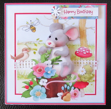 Mouse in woodland 6x6 by Davina Rundle
