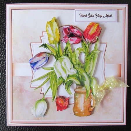 Vase of tulips 7x7 by Davina Rundle