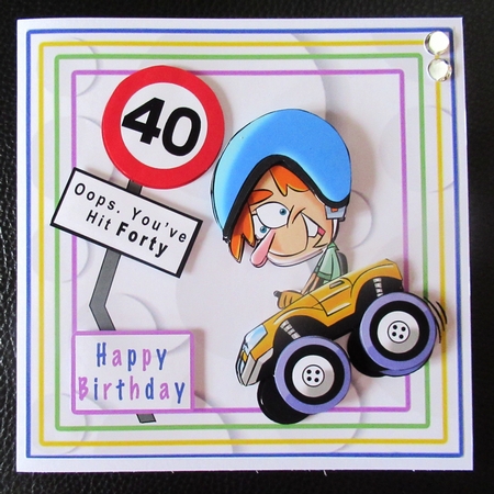 Ooops Youve Hit Forty - Decoupage by Davina Rundle