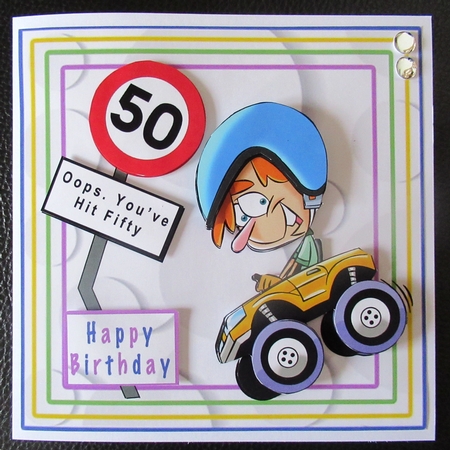 Oops Youve Hit Fifty - Decoupage by Davina Rundle