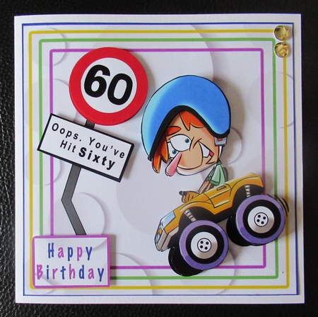 Oops. Youve Hit Sixty - Decoupage by Davina Rundle