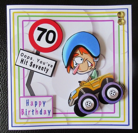 Oops. Youve Hit 70 - Decoupage by Davina Rundle