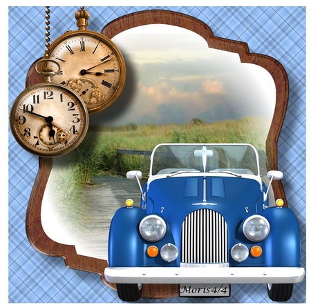 The Vintage Morgan In Blue by Davina Rundle