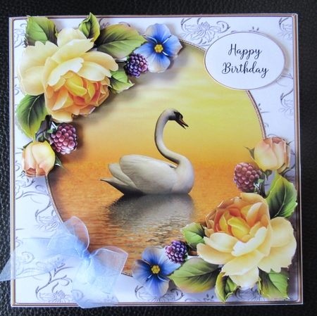Gorgeous Swan With Yellow Roses by Davina Rundle