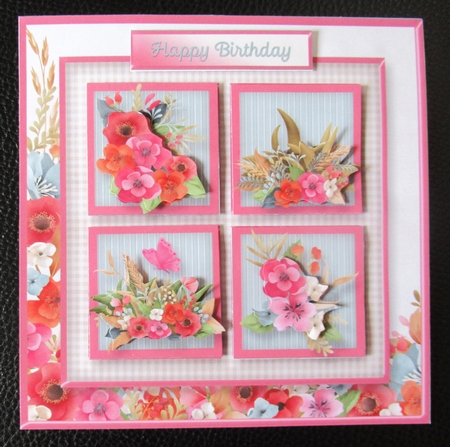 Country Flowers - Square Layers Card Mini Kit by Davina Rundle