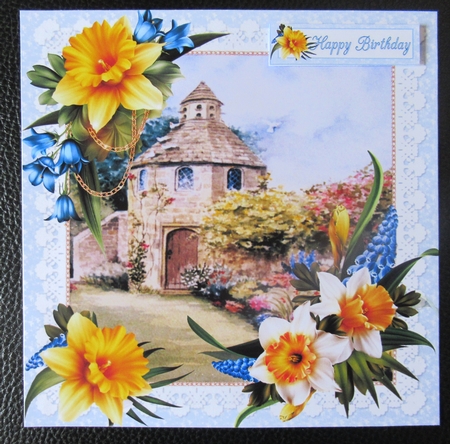 8x8 Dance of the daffodils with oust house mini kit by Davina Rundle