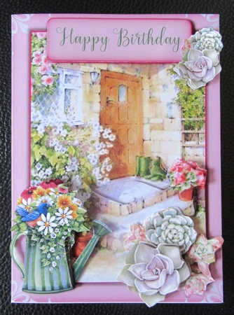 Cottage Door Card Card Kit with inserts, Decoupage, Card Base and envelope JPEGS and PDF by Davina Rundle