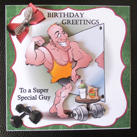 8x8 birthday greetings to a super guy mini kit by Davina Rundle