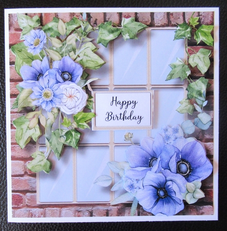 The Ivy & Purple Blooms Window by Davina Rundle