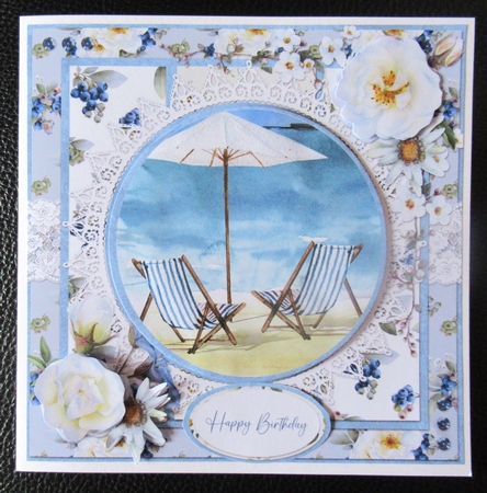 SUmmer Dreams 1: Deckchairs & Parasol 7 x 7 Card Mini Kit, 6 Sheets by Davina Rundle