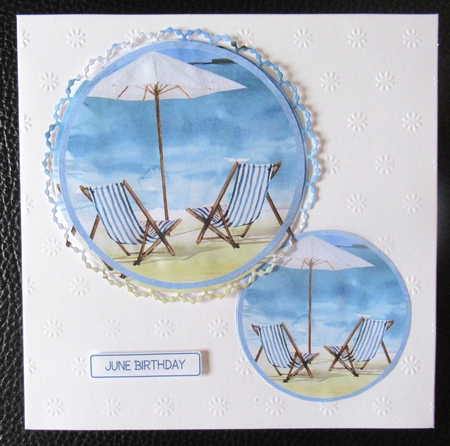 SUmmer Dreams 1: Deckchairs & Parasol 7 x 7 Card Mini Kit, 6 Sheets by Davina Rundle