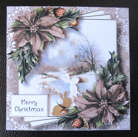 Faded Edge Christmas Scene - The Frozen Stream by Davina Rundle