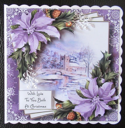 Faded Edge Christmas Scene - Snowy Church by Davina Rundle