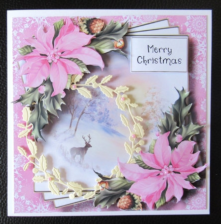 Faded Edge Christmas Scene - Sunrise Stag by Davina Rundle