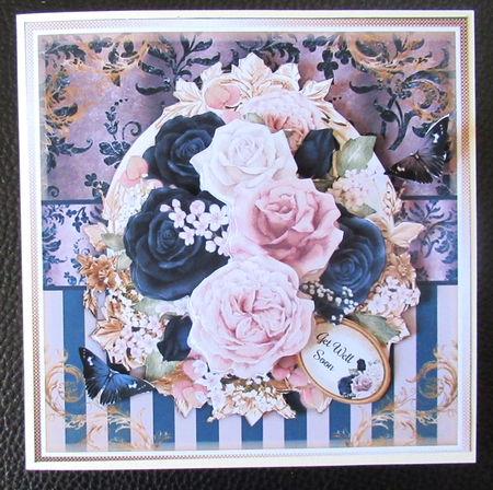  Navy and Blush Bouquet Mini Page Kit  by Davina Rundle