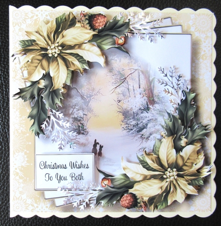 Faded Edge Christmas Scene - Rabbits In The Snow by Davina Rundle
