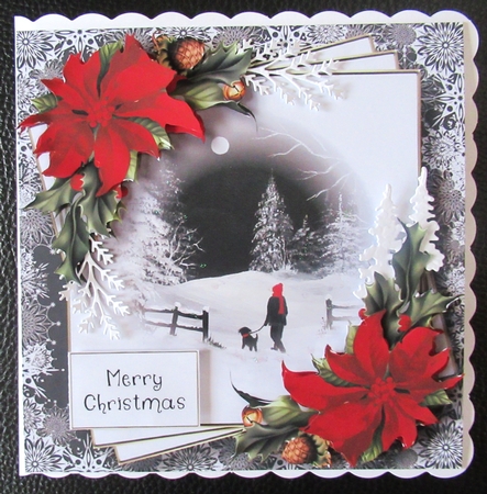 Faded Edge Christmas Scene - Midnight Walk by Davina Rundle