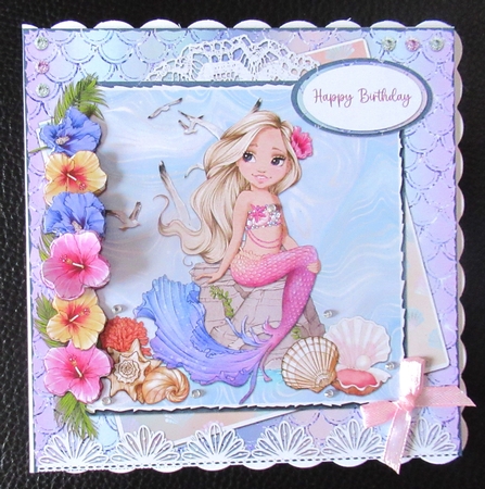 Pretty Mermaids 2: 7 x 7 Card Mini Kit, 6 Sheets by Davina Rundle