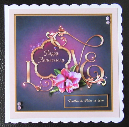 Anniversary Card With Orchid by Davina Rundle