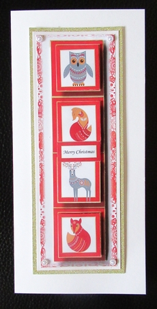 Lge DL Christmas Quad Frame - Scandi Jumpers by Davina Rundle