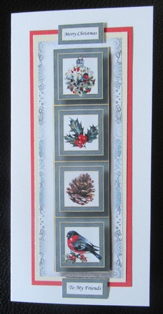 Lge Dl Christmas Quad Frame - Beautiful Watercolour by Davina Rundle