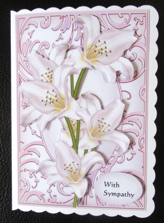 A5 Sympathy Lilies Mini Kit by Davina Rundle