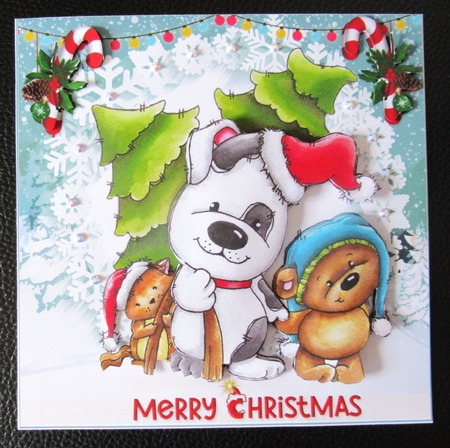 8x8 Cute Christmas helpers mini kit by Davina Rundle