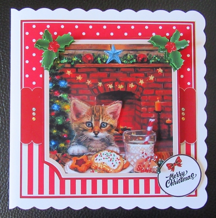 Christmas Kitten With Santas Cookies by Davina Rundle
