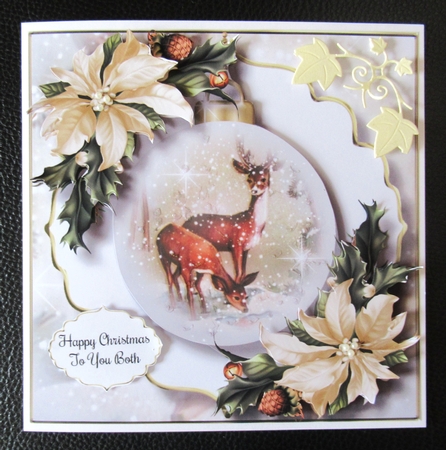 The Christmas Vintage Deer Bauble 1 by Davina Rundle